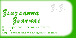 zsuzsanna zsarnai business card